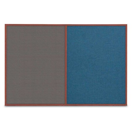 United Visual Products Slim Style Indoor Enclosed Corkboard, 42 UVRDS42SBH-GOLD-CINNABA